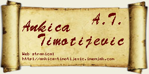 Ankica Timotijević vizit kartica